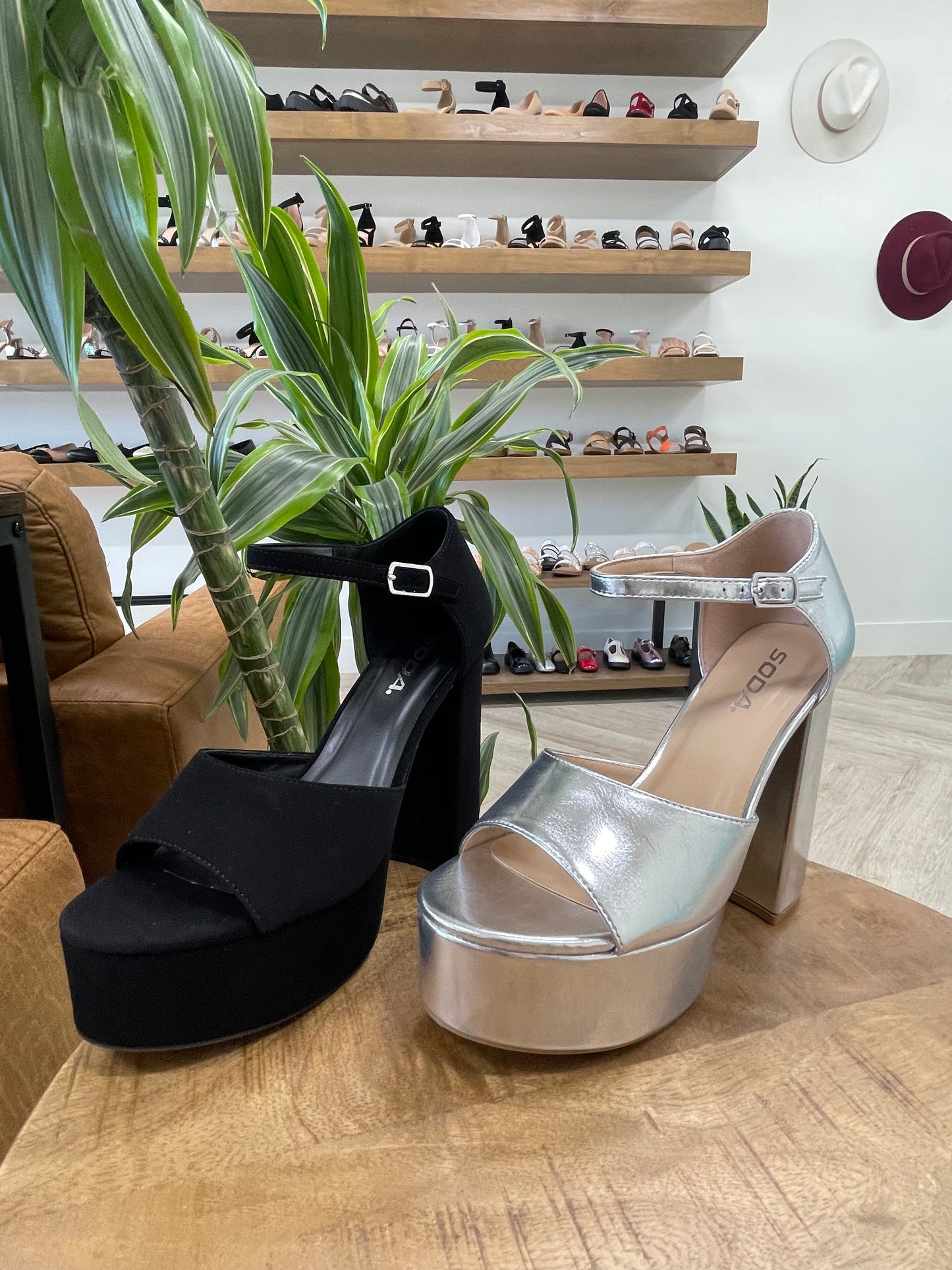 Delicious Talisa Platform Peep Toe Heel