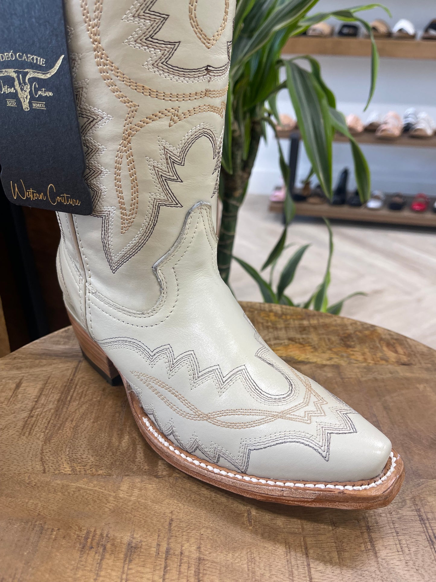 Arles Amelia Bone Leather Western Boot