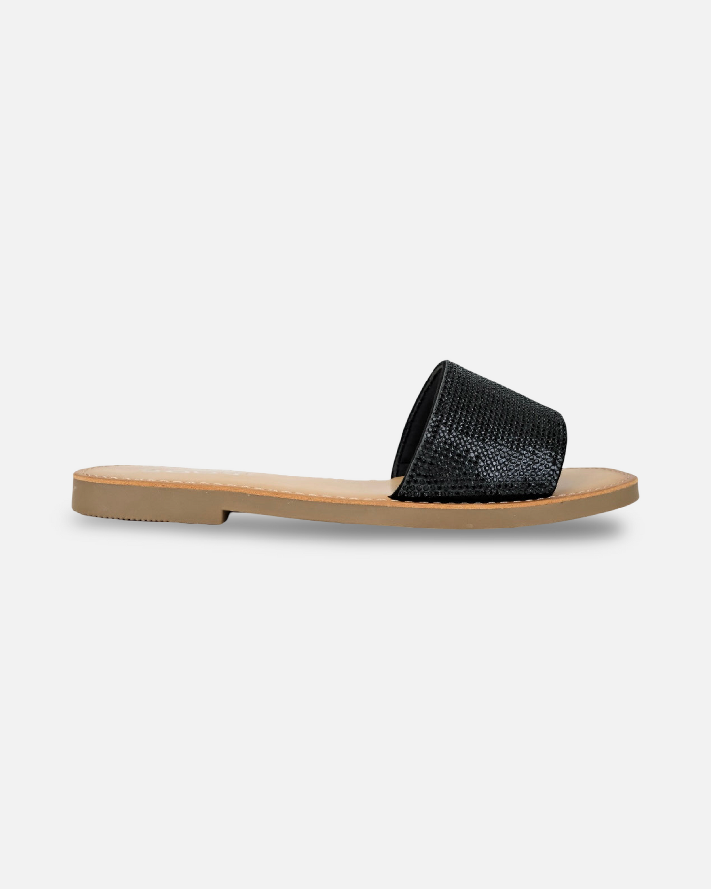 Soda Justice Rhinestone Slip-On Sandal