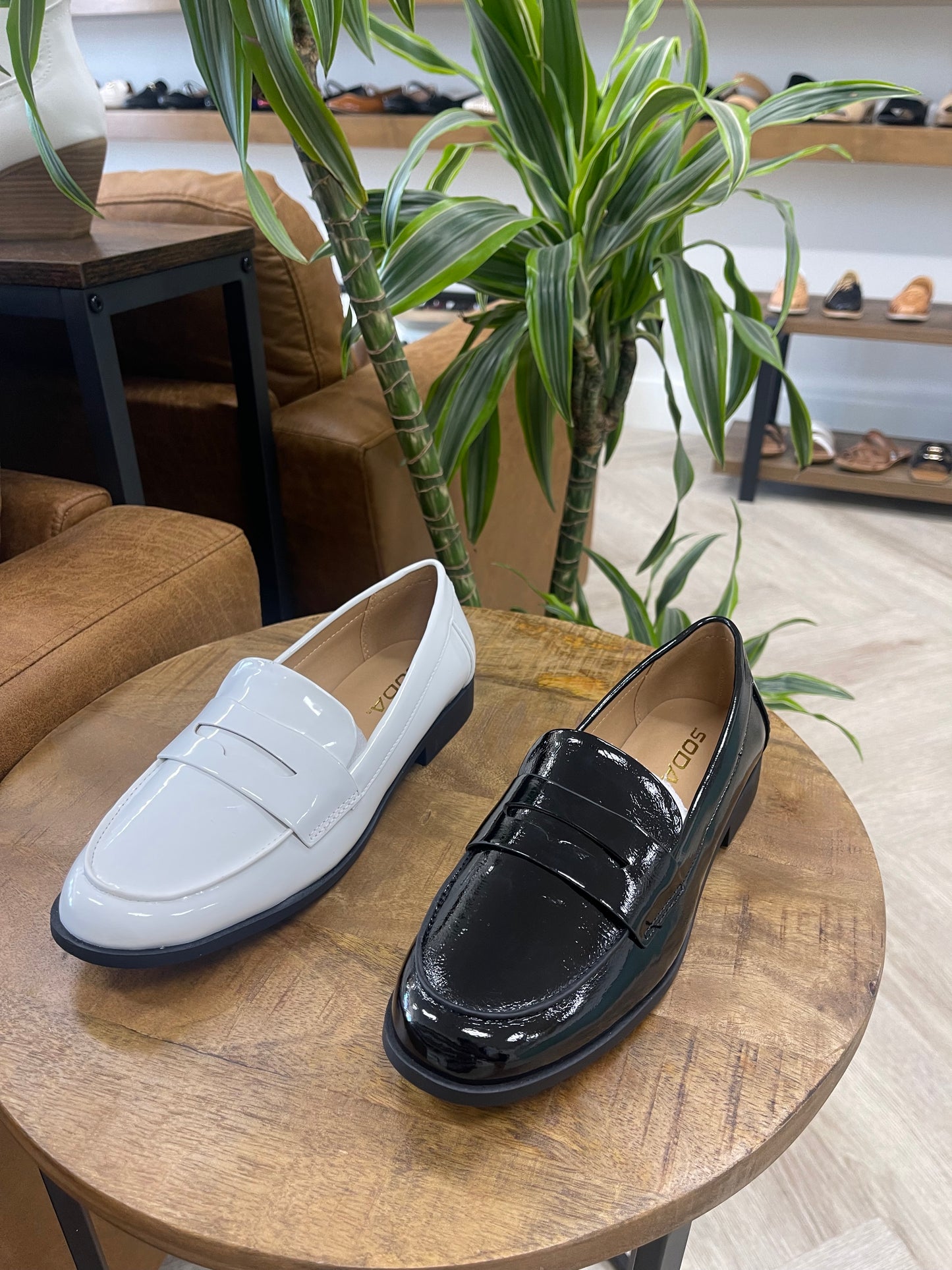 Soda Snack Patent Loafer Flats