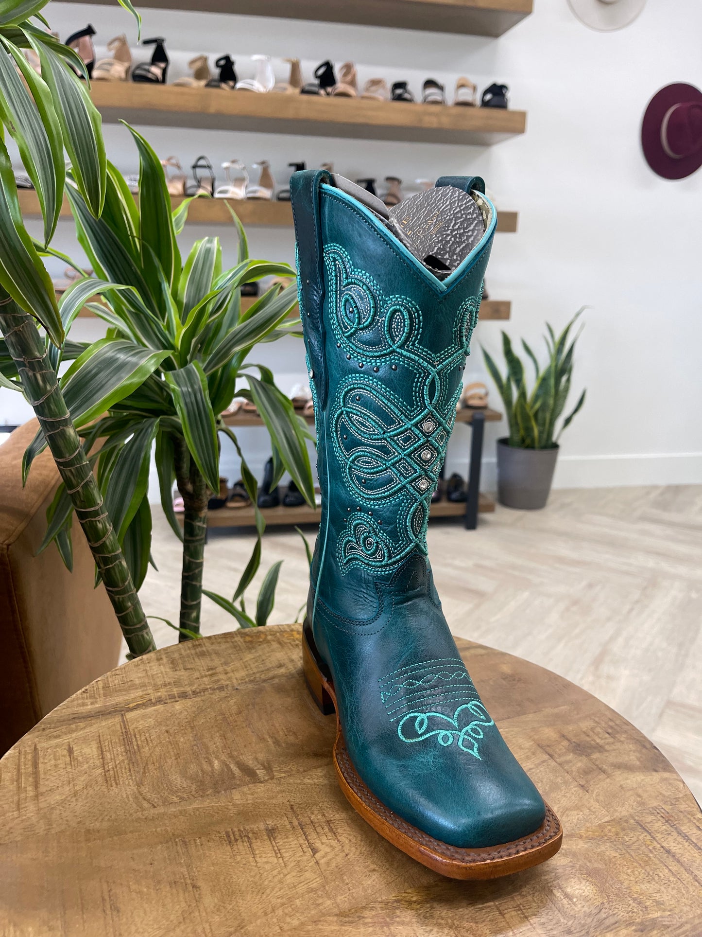 Arles Turquoise Women Riding Boot