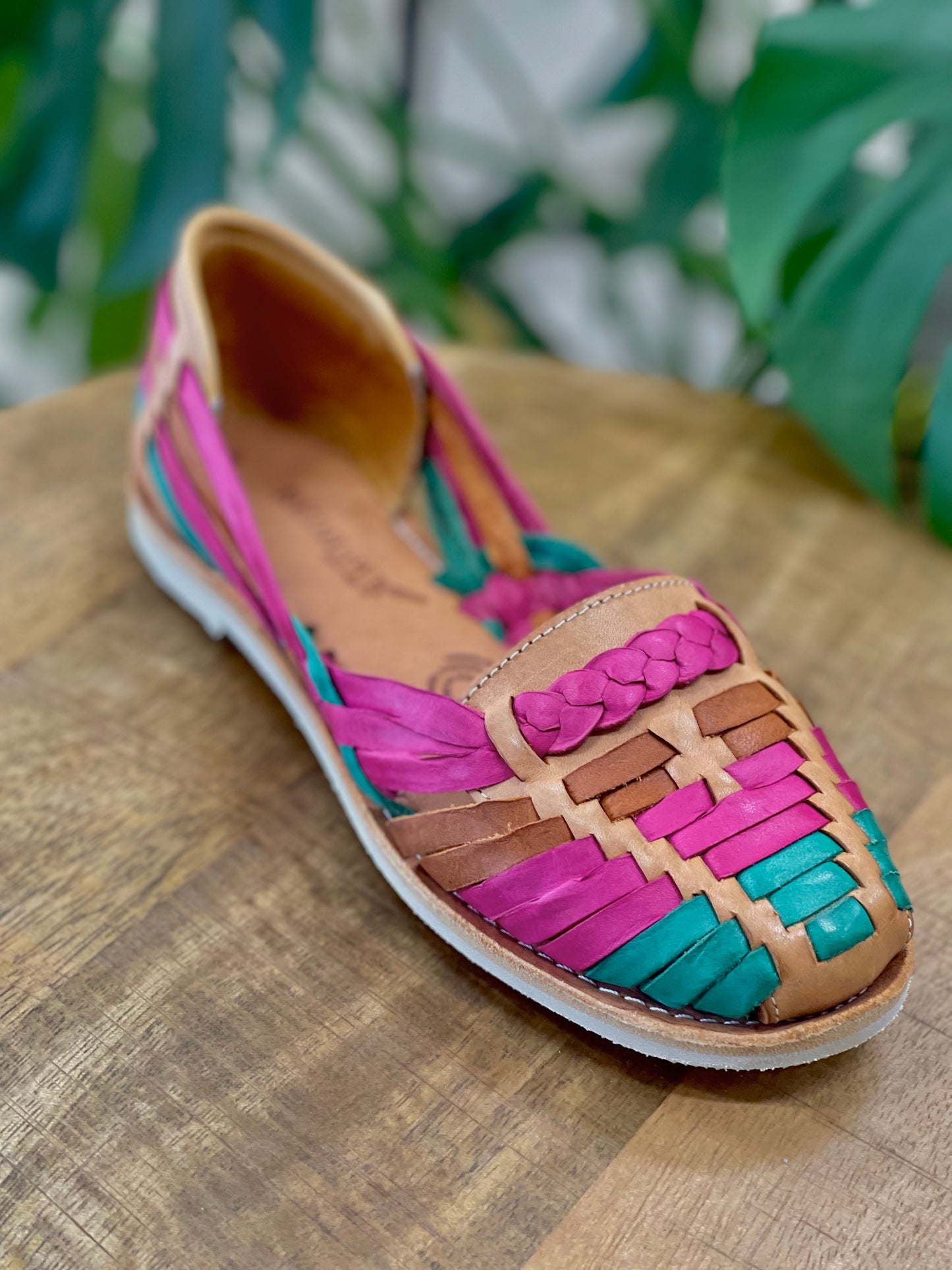 Redhawk Pink Artisanal Leather Huarache