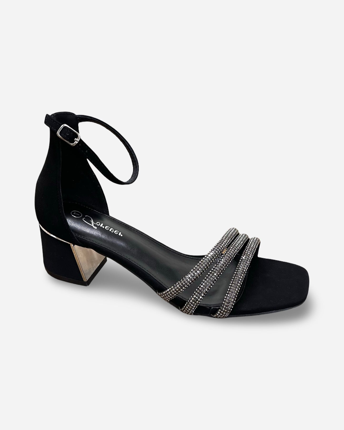 Forever Strappy Rhinestone Chunky Heel