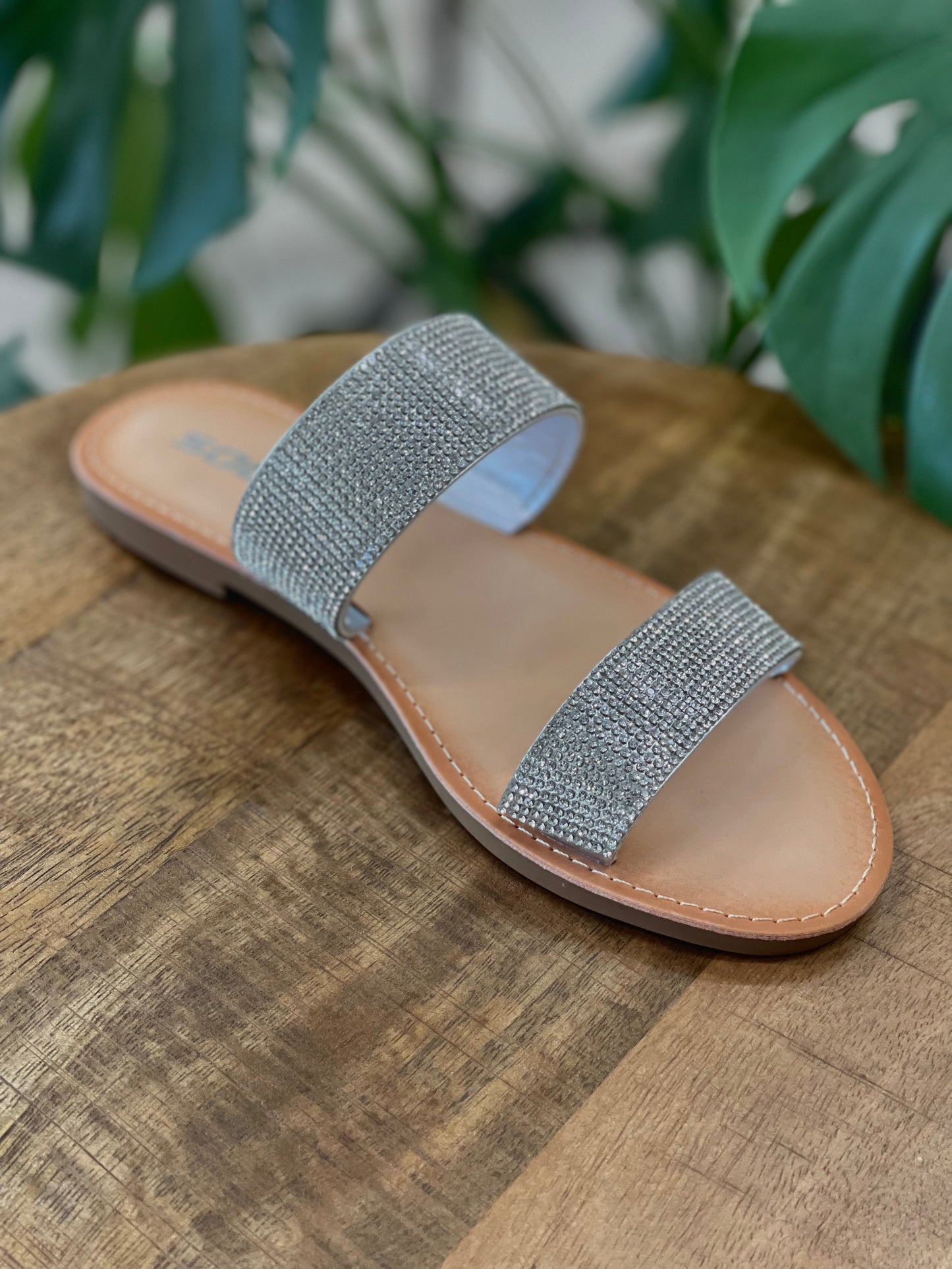 Soda Among Rhinestone Sandal