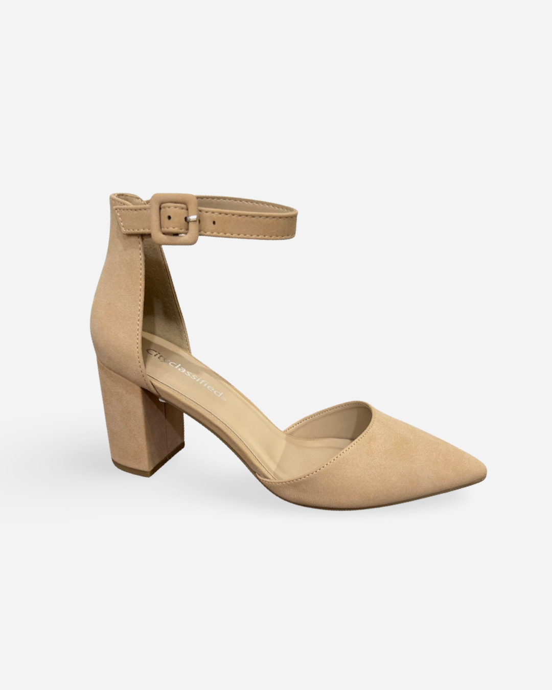 City Classified Ingrid Low Heel Pointed Toe Pumps