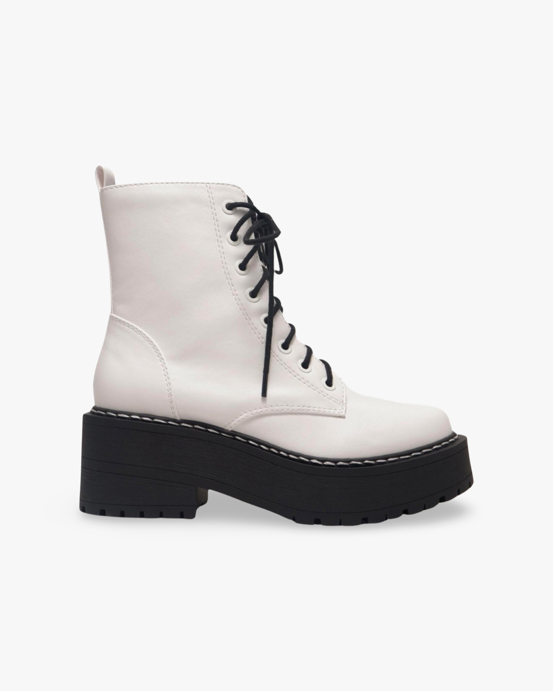 Soda black top combat boots