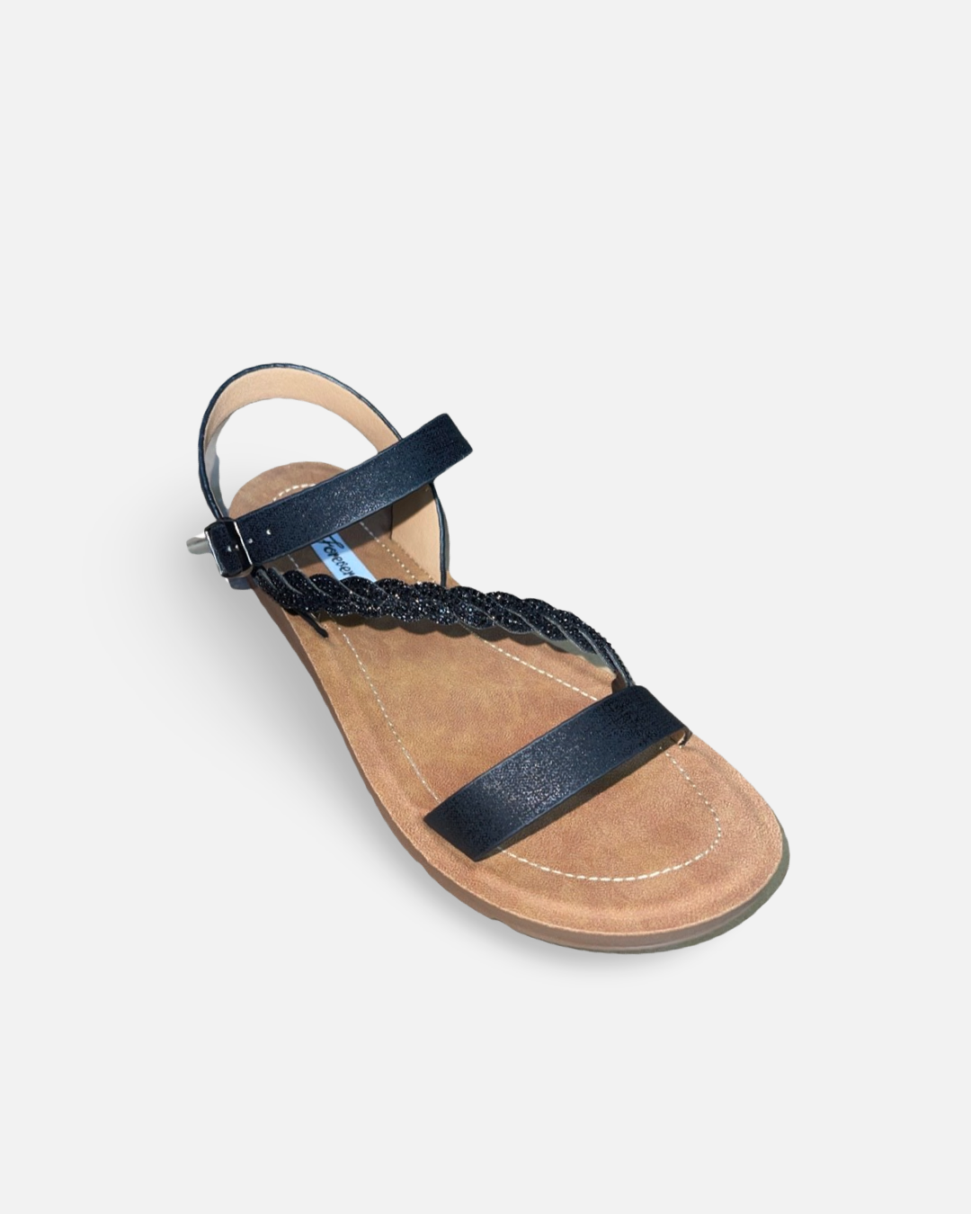 Forever Reform Braid Rhinestone Sandal