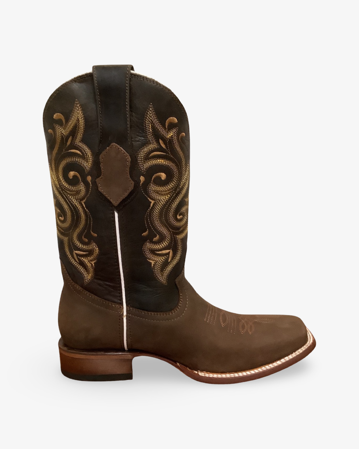 Quincy Chocolate Square Toe Men Western Boots