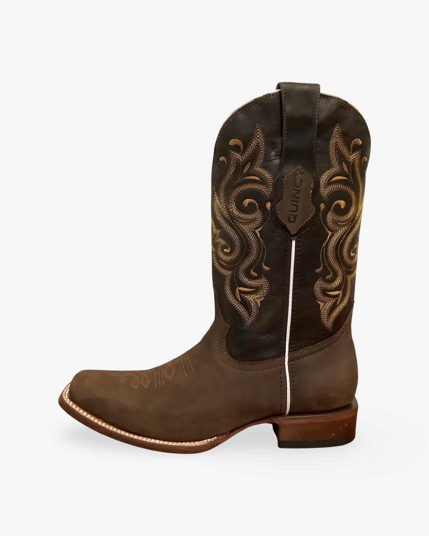 Quincy Chocolate Square Toe Men Western Boots