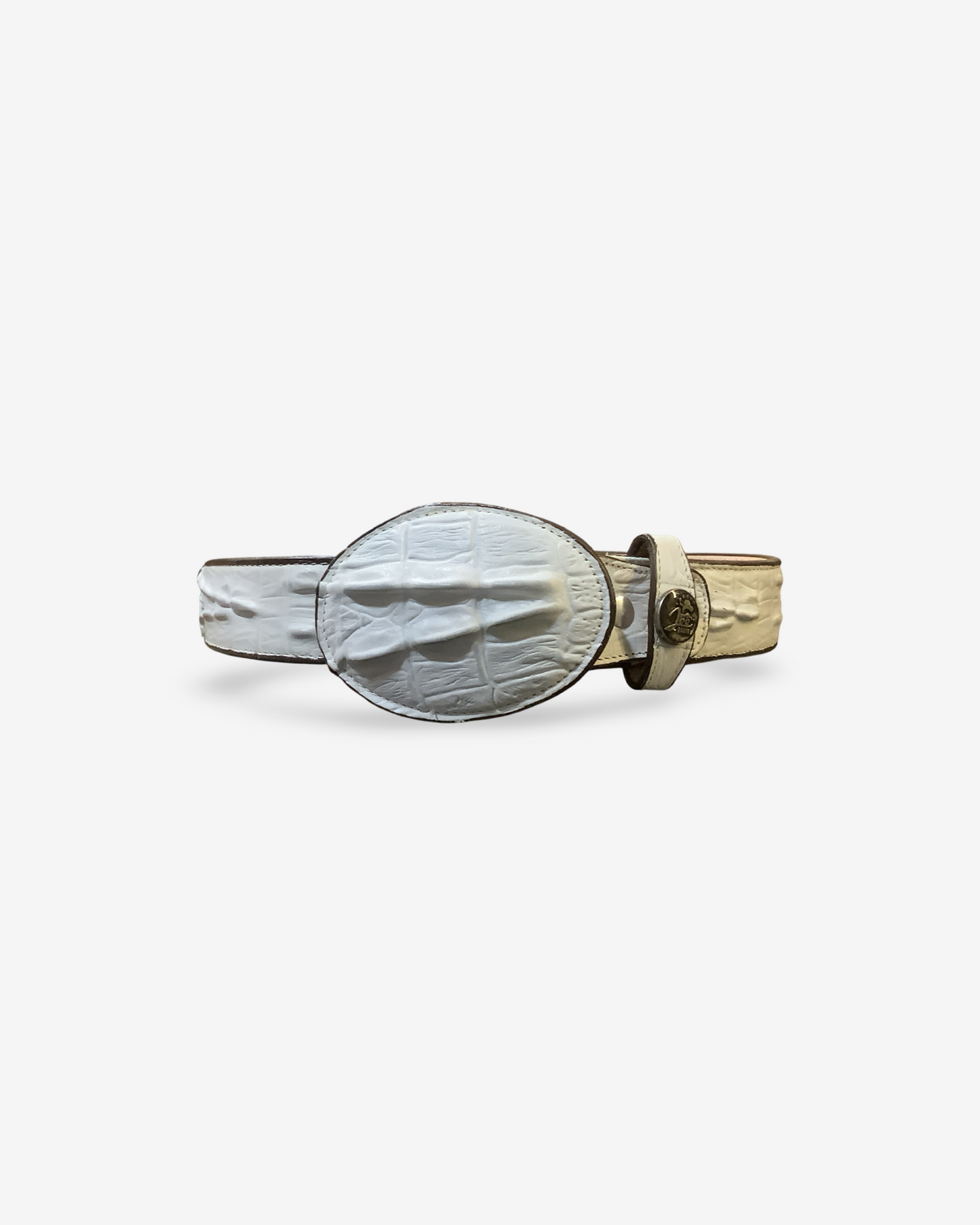 Arles 004 Crocodile Print Leather Belt