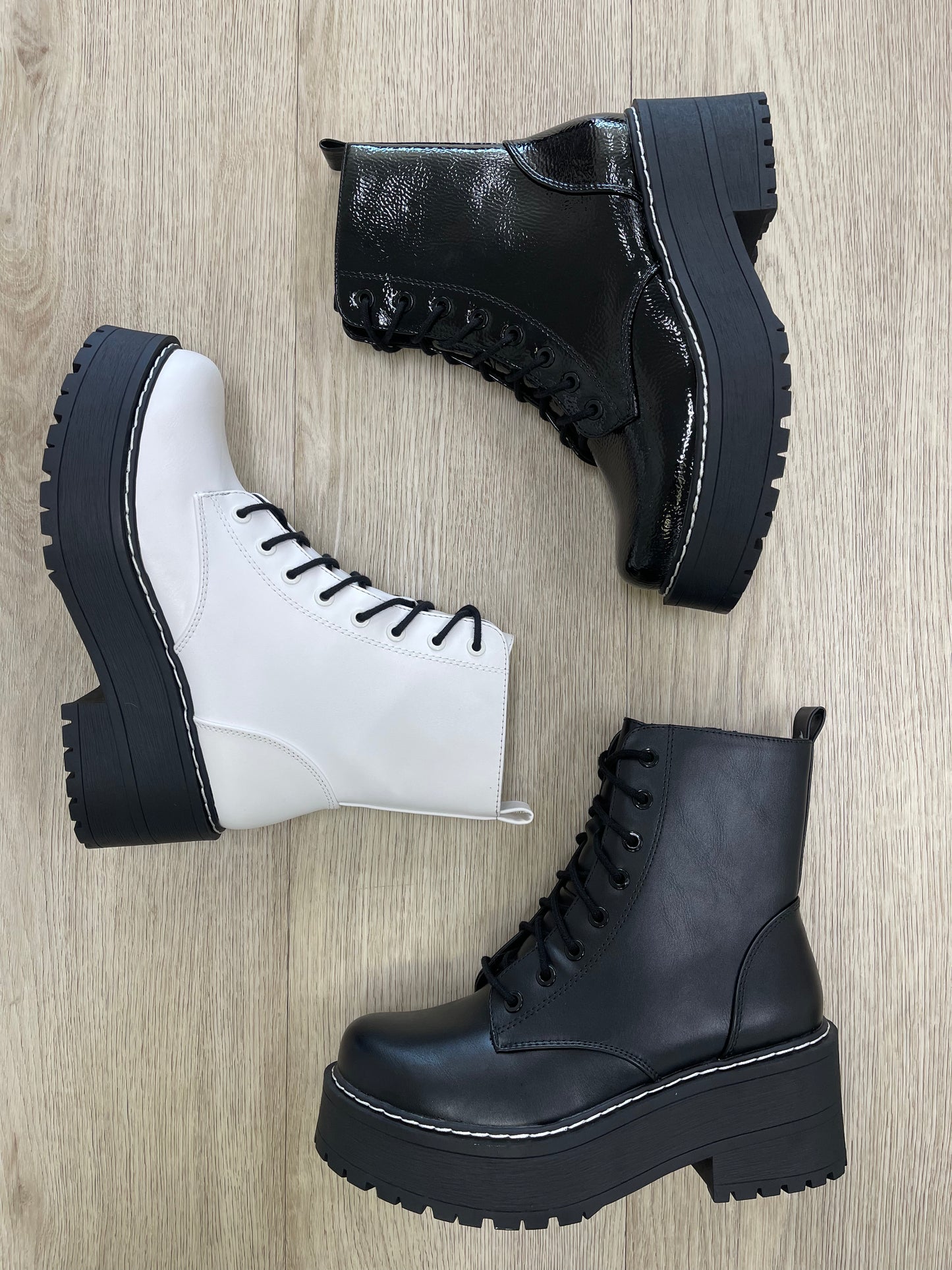 Soda Fling Platform Combat Boot