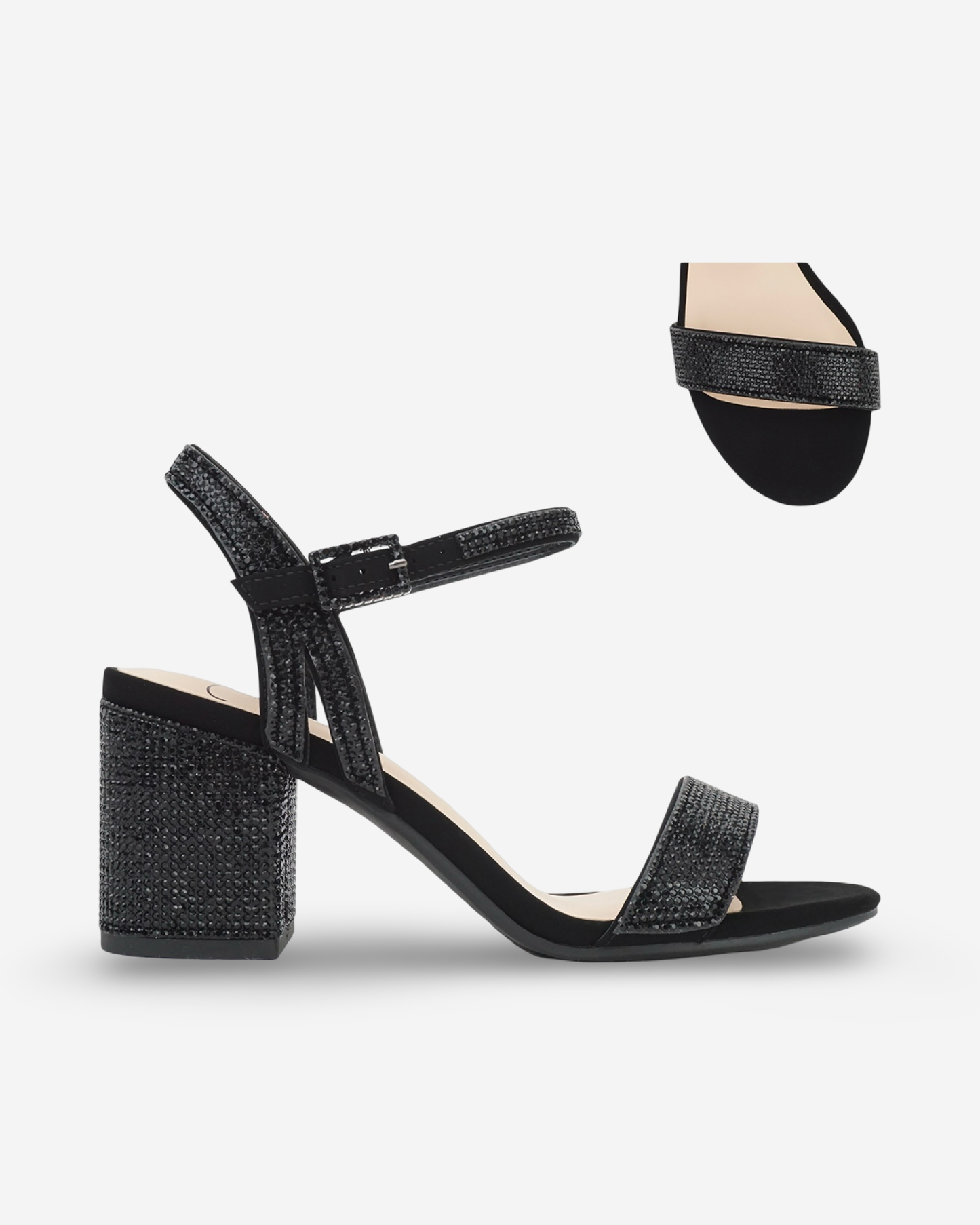 Delicious Ulicia Chunky Sparkly Heel