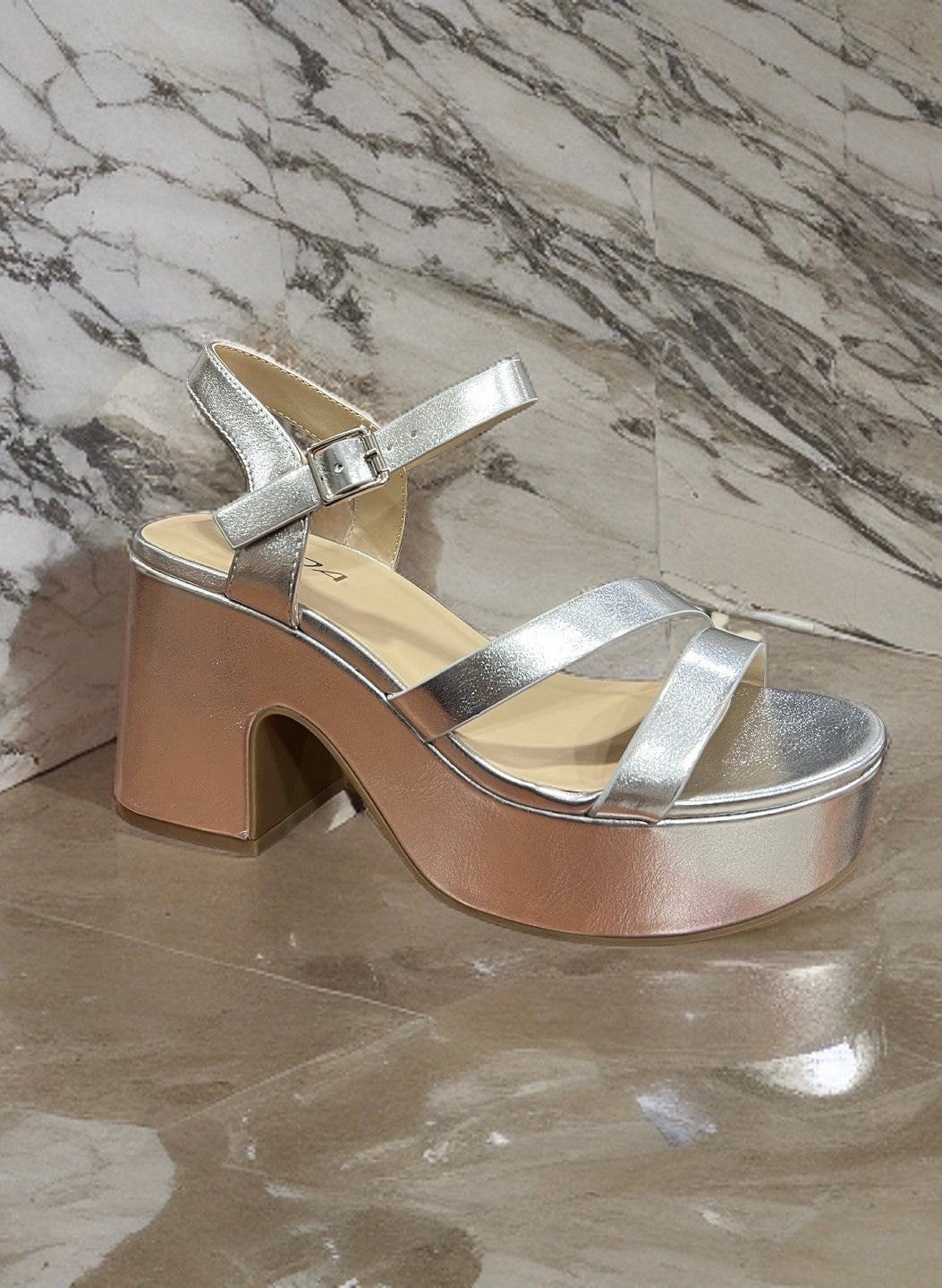 Soda Kura Block Platform Heel Sandal