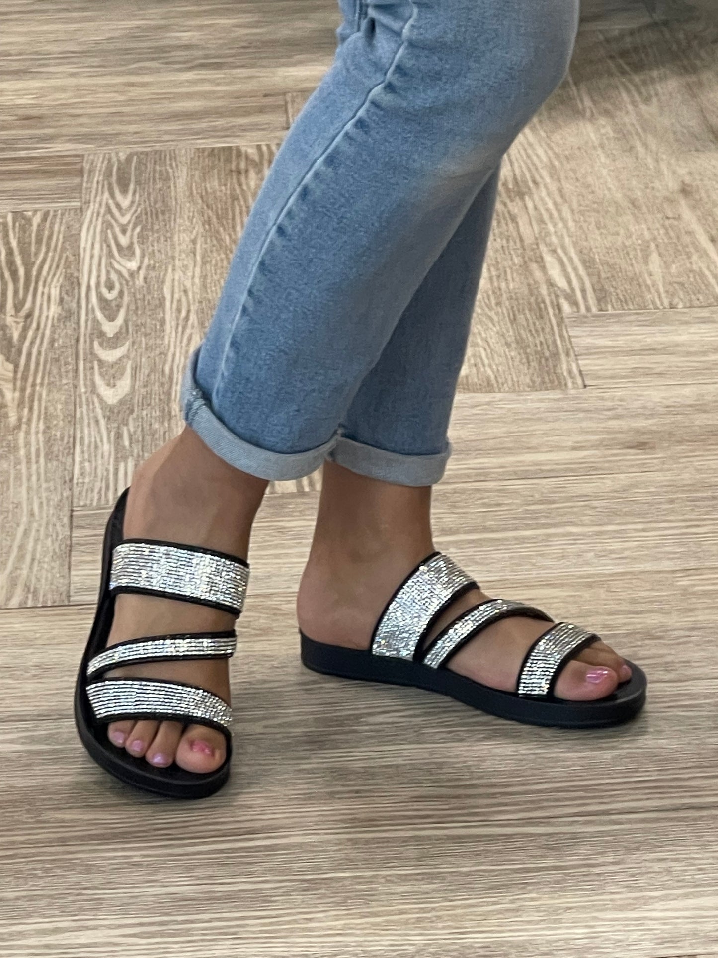 Soda Zeal Rhinestone Sandal