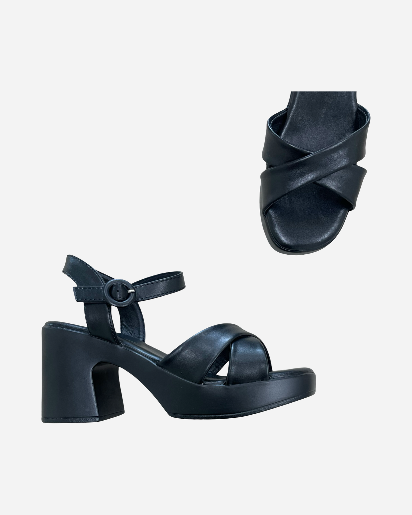 Forever Visible Block Platform Heel