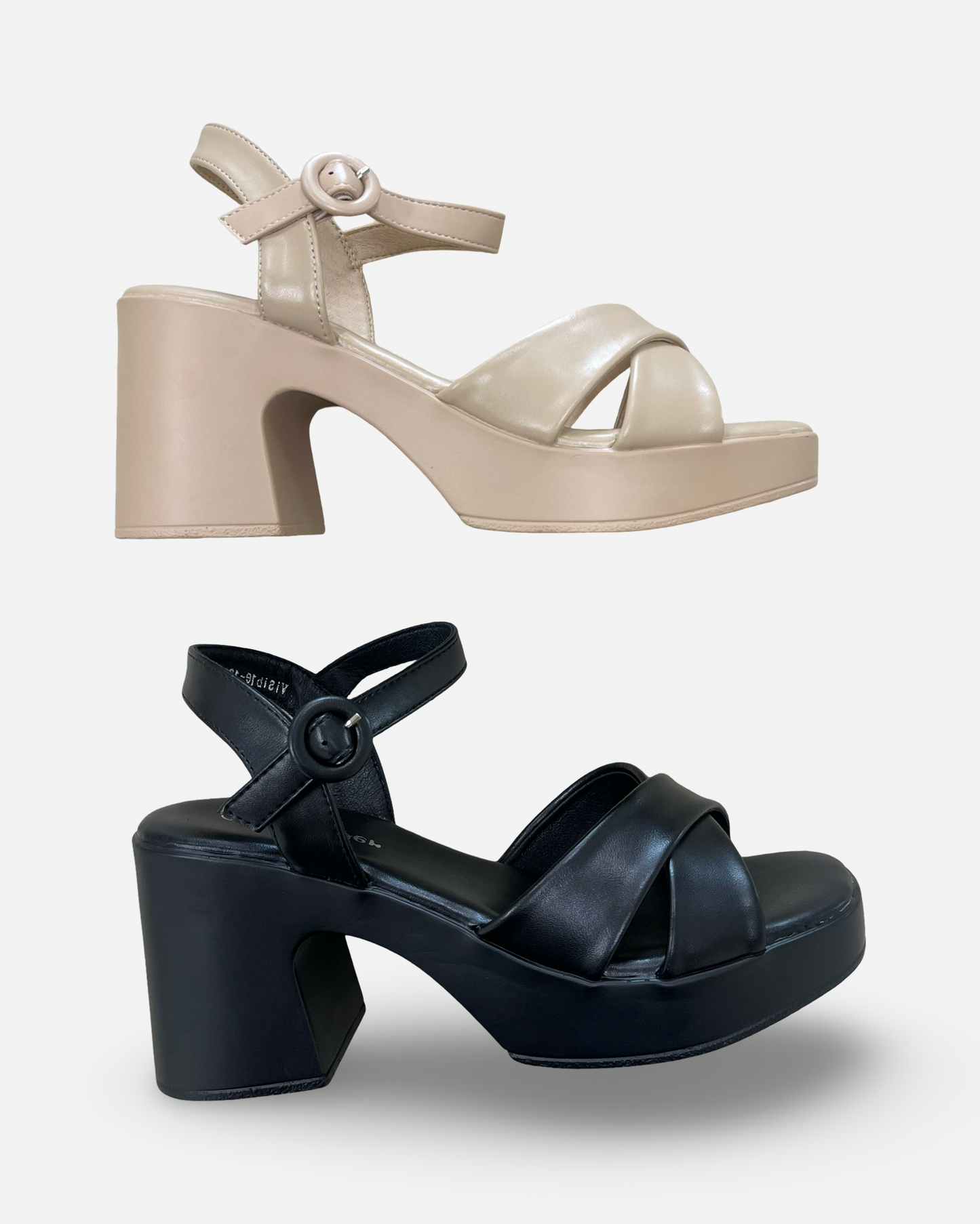 Forever Visible Block Platform Heel