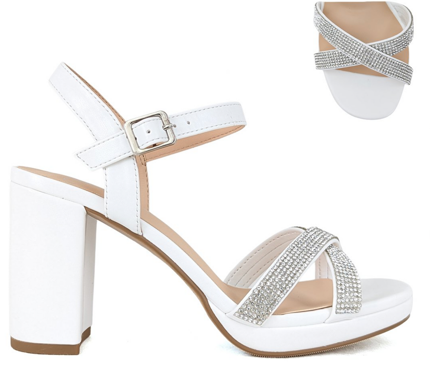 Delicious Fatima Rhinestone Platform Heel