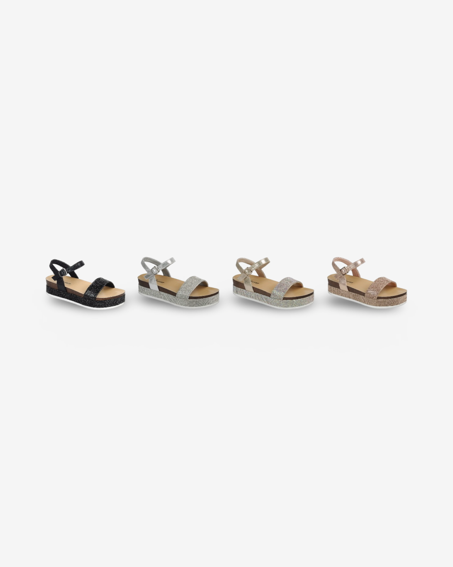 Forever Lajolla Platform Rhinestone Sandals