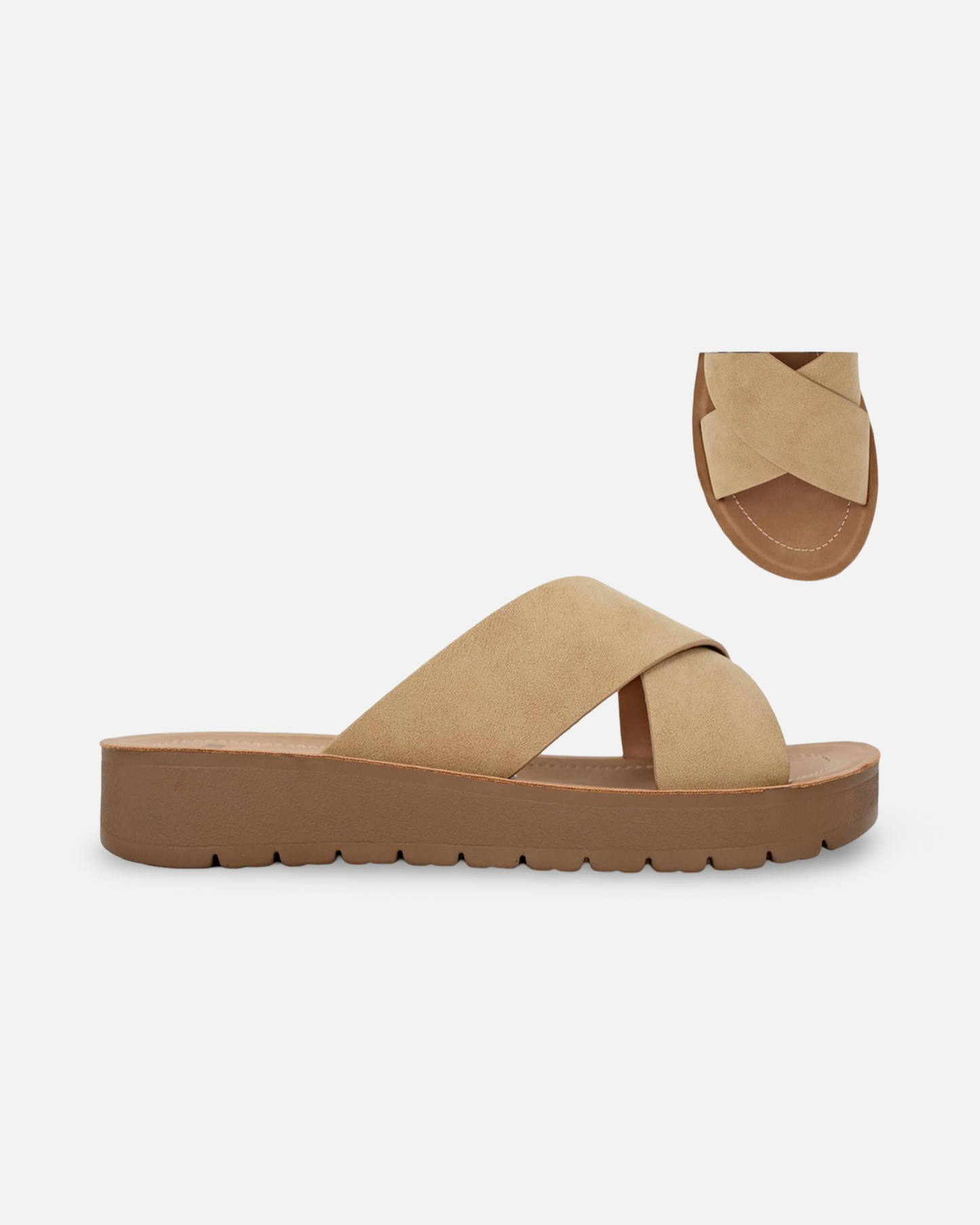 City Classified Wide Fit Tyle Platform Sandal