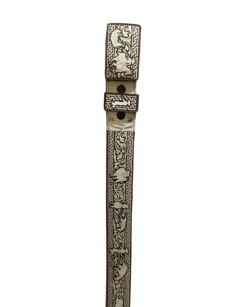Chaparral Quemado Pintado Suerte Charra Belt