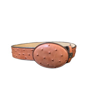 Load image into Gallery viewer, Arles 001 Ostrich Print Leather Belt
