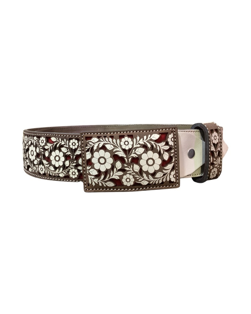 Chaparral Quemado Navajeado Flores Chicas Belt*