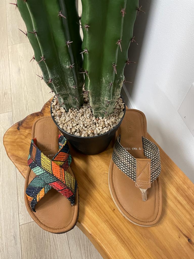 Arles Artisanal Leather Multicolor Men Sandals