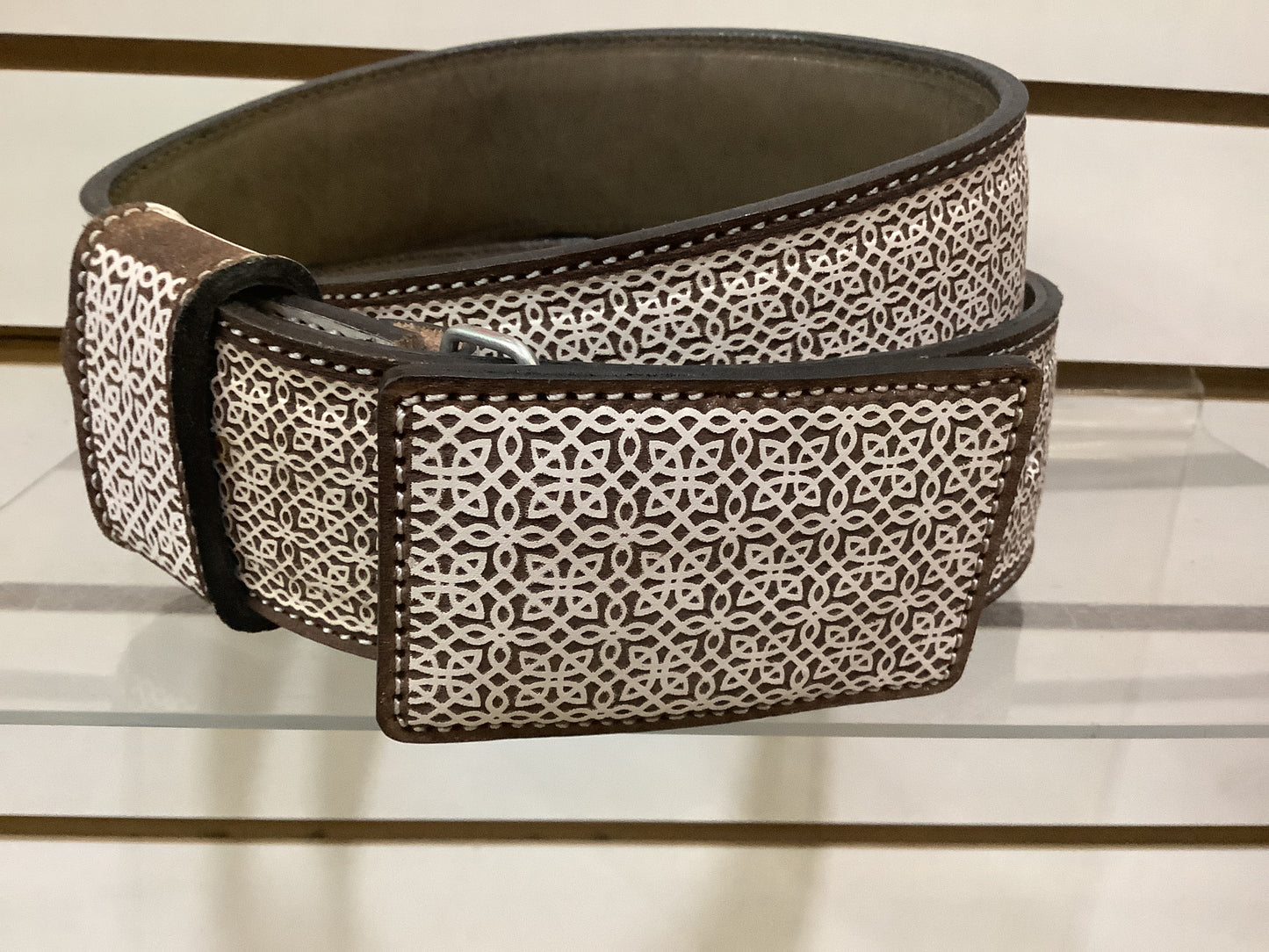 Chaparral Quemado Pintado Trabado Leather Belt