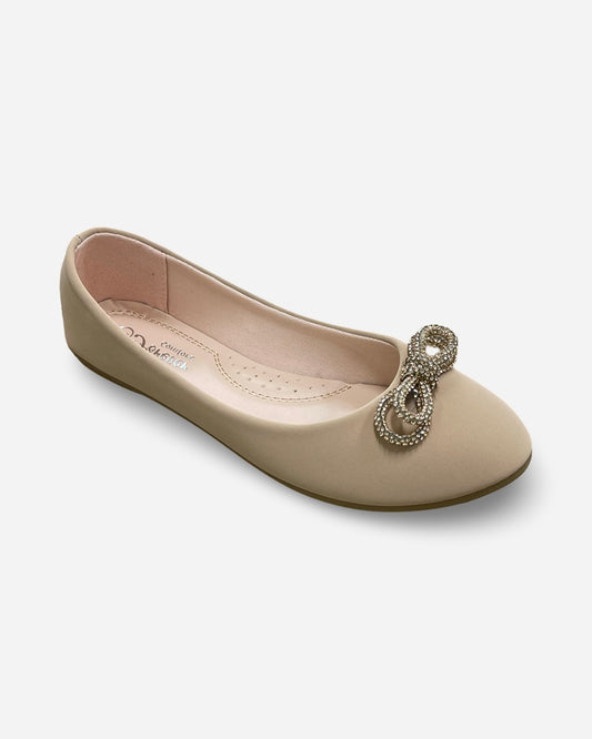Forever Gloria Rhinestone Bow Ballet Flat