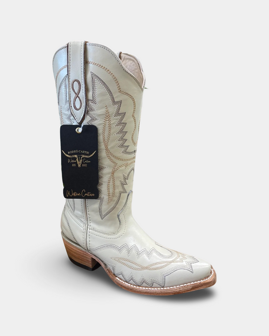 Arles Amelia Bone Leather Western Boot