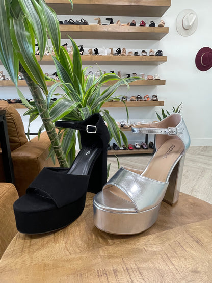 Delicious Talisa Platform Peep Toe Heel