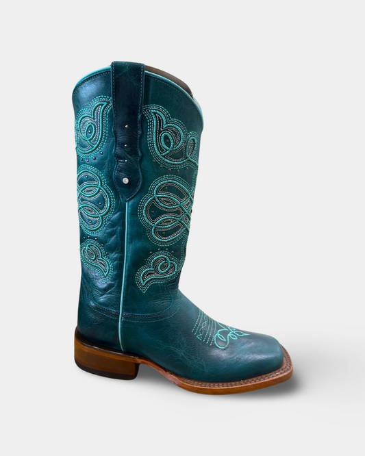 Arles Turquoise Women Riding Boot