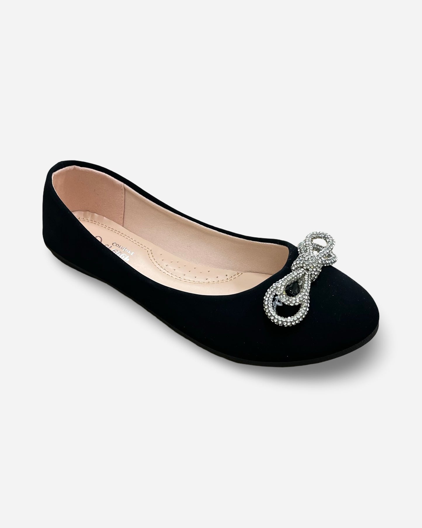 Forever Gloria Rhinestone Bow Ballet Flat
