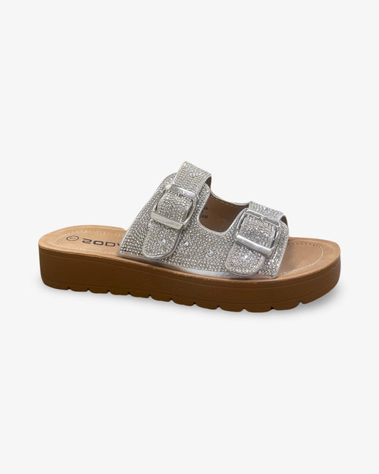 Soda Karin Rhinestone Platform Sandal