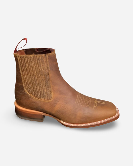 Quincy Q82B2731 Tan Square Toe Men Botin