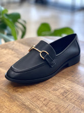Load image into Gallery viewer, Soda Guitar Gold Buckle Loafer Flats
