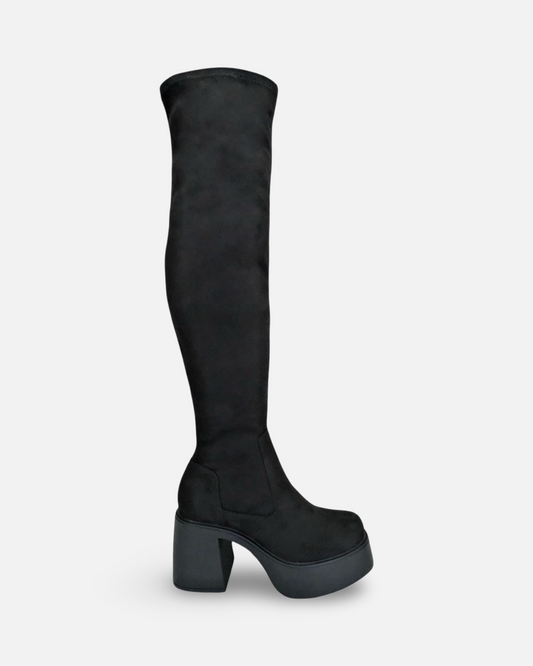 Soda Amaze Platform knee High Boots
