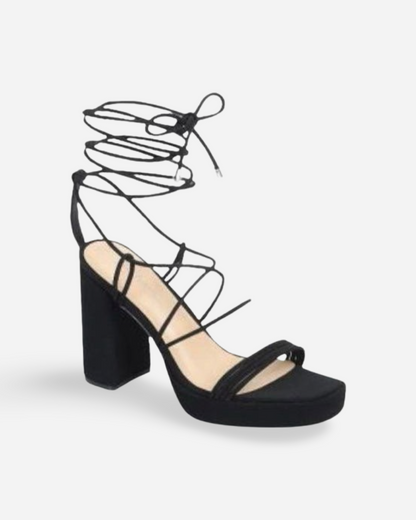 Forever Ankle Lace Up Platform Heel