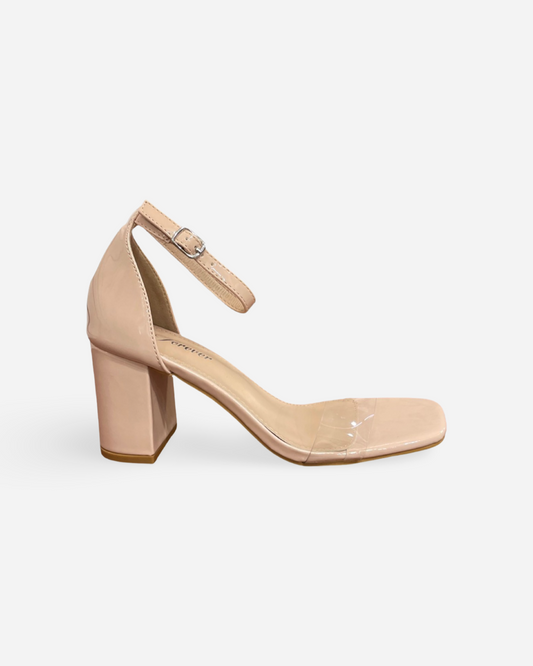 Forever Eden  Clear Strap Heel