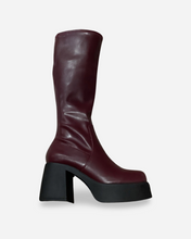 Load image into Gallery viewer, Soda Stretch Knee High Platform Boot
