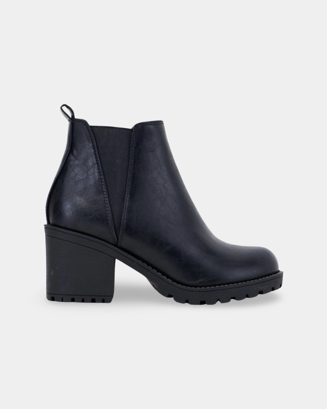 Soda Origami Chunky Heel Ankle Boot
