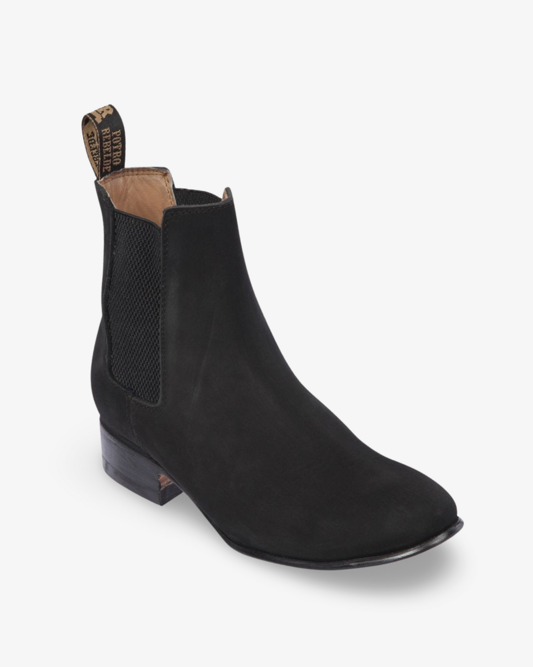 Quincy Boots Black Nobuck Leather Botin Charro