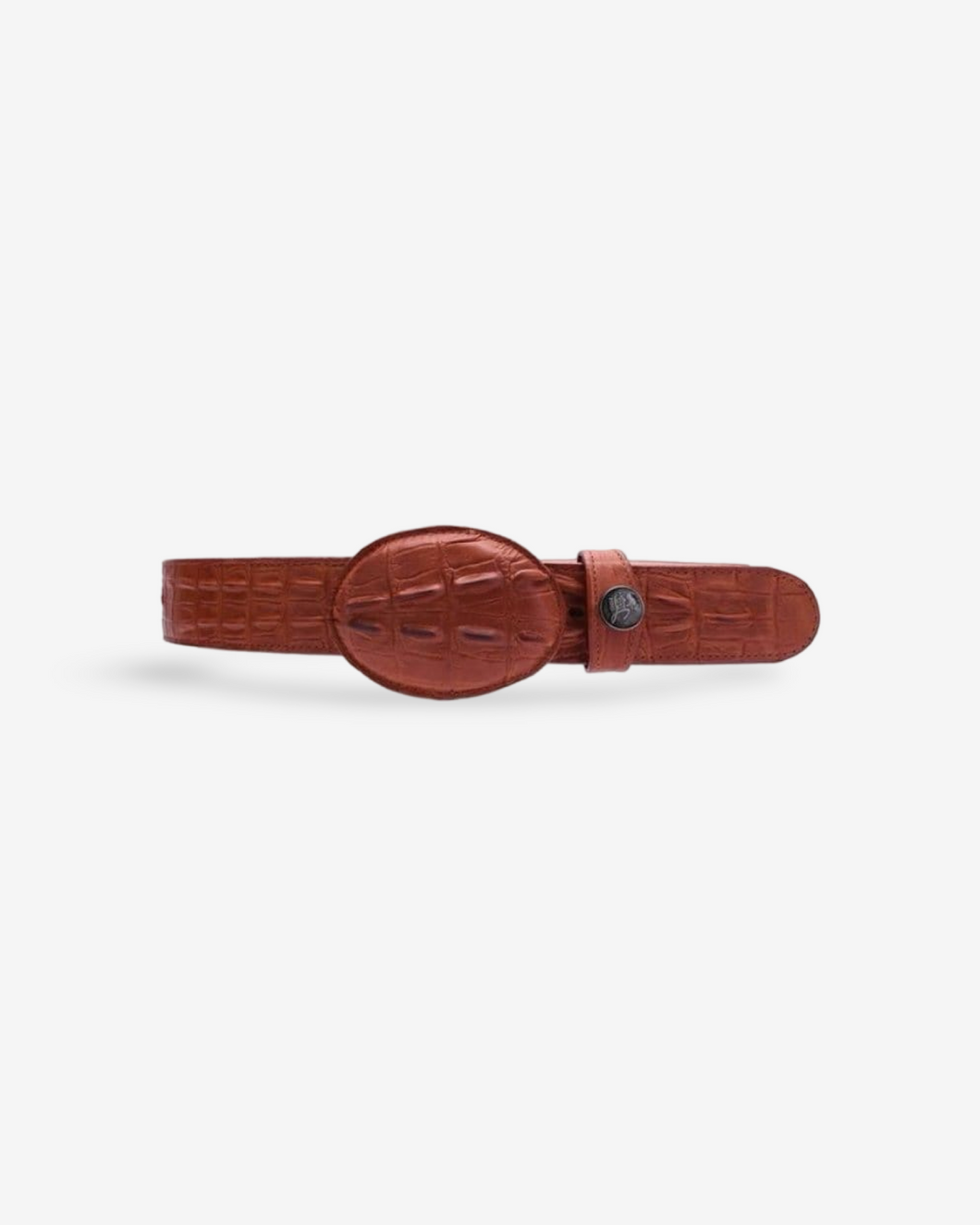 Arles 004 Crocodile Print Leather Belt