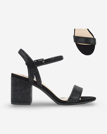 Delicious Ulicia Chunky Sparkly Heel