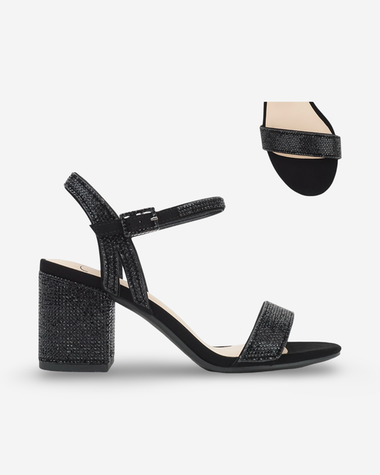 Delicious Ulicia Chunky Sparkly Heel