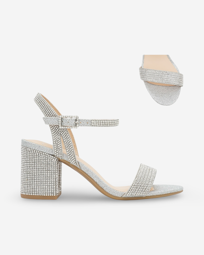 Delicious Ulicia Chunky Sparkly Heel