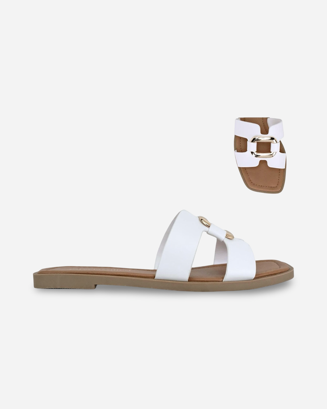 Soda Feng Gold Buckle Sandal