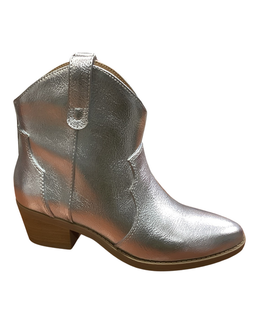 Soda Joriah Silver Western Bootie