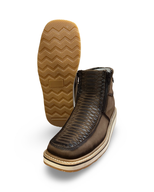 Arles Cf-Python Leather boots w/zipper