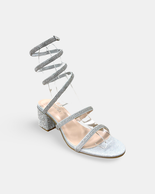 Delicacy Nataly Rhinestone Lace-Up Heel